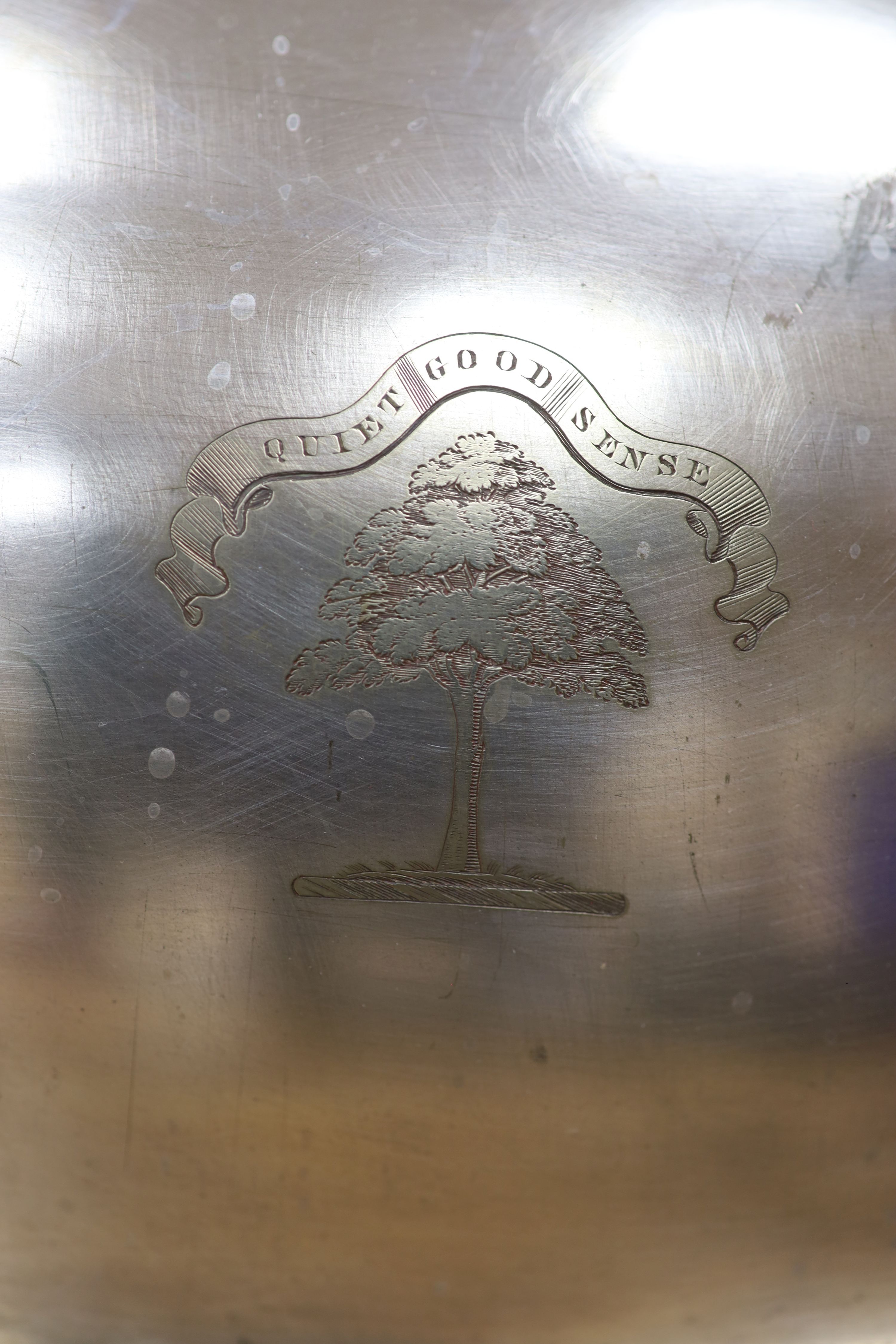A silver plated meat dome, length 51cm